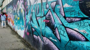 Graffiti on peace wall in Belfast