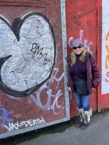 Red wall graffiti on a Belfast Peace Wall