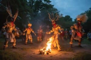 Shaman Dancing Ayahuasca Ceremony